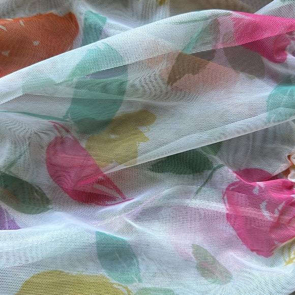 For Love and Lemons Floral Mesh Mini Dress or Coverup M - Picture 9 of 12